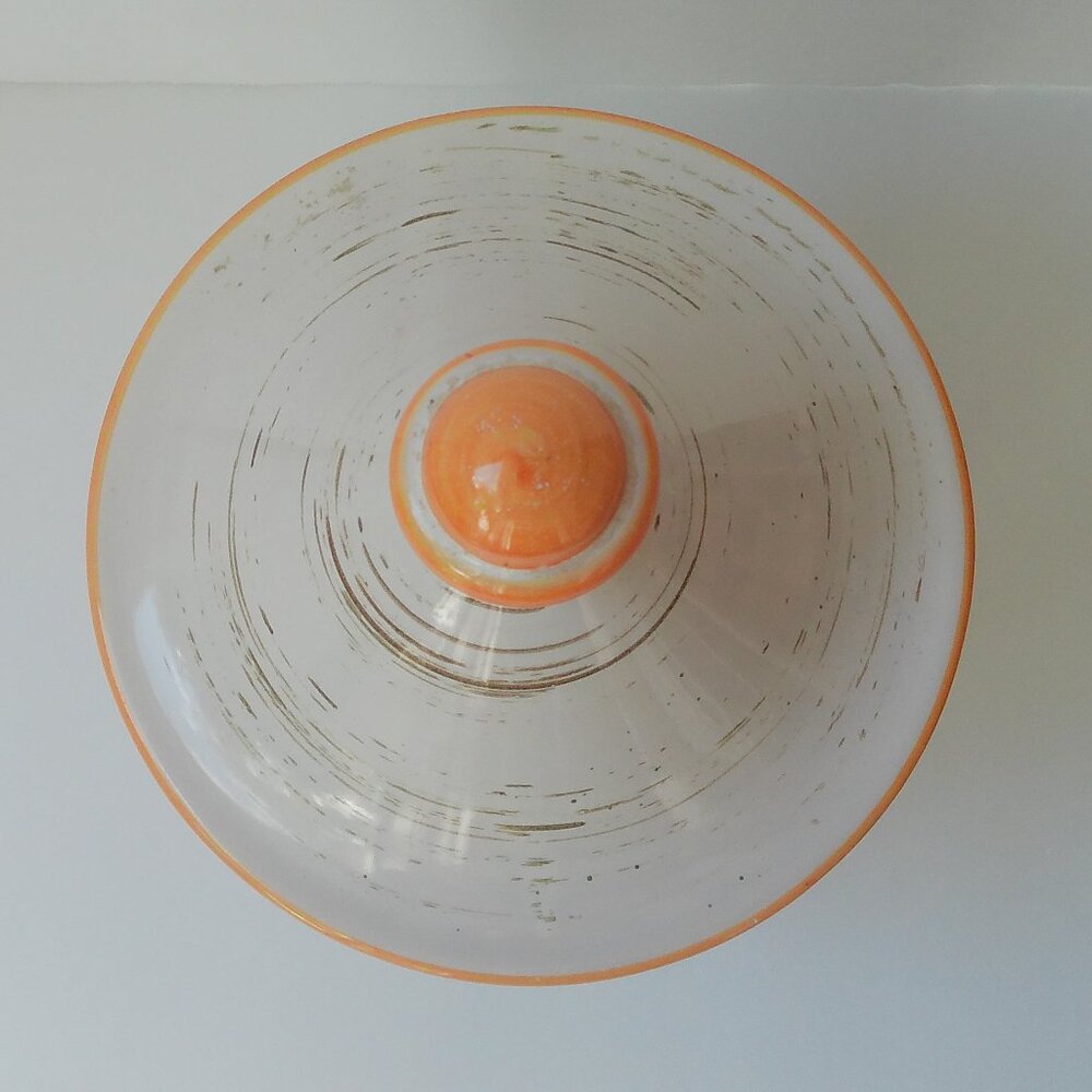 Made In Italy Ceramic Storage Container Limited Edition White Crested Cookie Jar - Picture 6 of 12